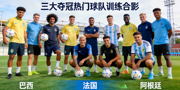 巴西、法国、阿根廷国家队球员训练合影 - 三大夺冠热门球队